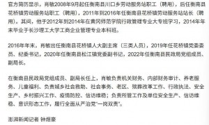 衡南县一干部21岁时以高中学历被聘为镇劳动服务站站长？官方：正调查