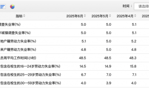 国家统计局发布6月份分年龄组失业率数据